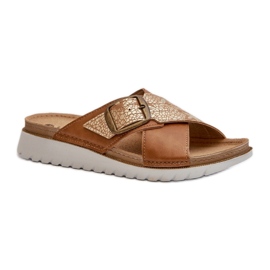 Step in style Sandal Flip-flops Model Inblu CN000032 Camel - Træd med stil brun