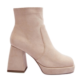 Step in style Støvler Model Abnous NS293P Light Biege - Træd med stil beige