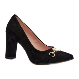 Step in style Pumps Model Zazoo 2453/OS Sort ruskind - Træd med stil