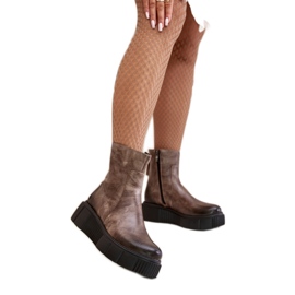 Step in style Støvler Model Zazoo 60369 Mørk Beige - Træd i stil
