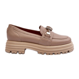 Step in style Loafers Model Laura Messi 2780/252 Dark Beige - Træd med stil