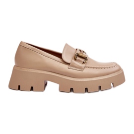 Step in style Sko Model Peuria 2644-2 Beige Læder - Træd med stil