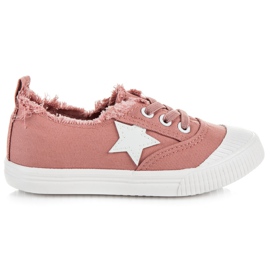 L&H Elastiske sneakers med en stjerne lyserød