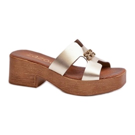 Step in style Sandal Flip-flops Model Zazoo 40412 Guld - Træd med stil