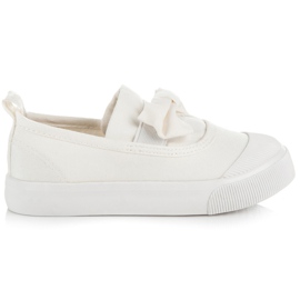L&H Slip-on Sneakers Med Bow hvid