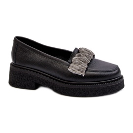 Step in style Mokkasiner Model Zazoo 3419 Sort Læder - Træd med stil