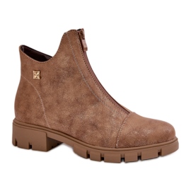 Step in style Støvler Model Verietta RMR23123-11 Brun/Guld ruskind - Træd med stil