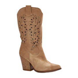 Step in style Støvler Model Lewski 3609 Beige Ruskind - Træd i stil