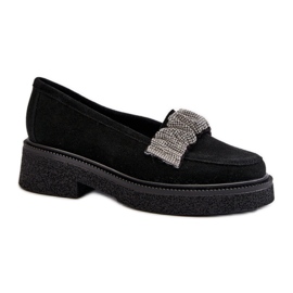 Step in style Moccasins Model Zazoo 3419 Sort ruskind - Træd med stil