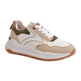 Sportssko Model Issatta C2157 Beige/Grøn - Step in style