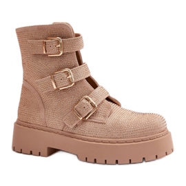Step in style Model Ciascia HB-277 Beige støvler - Træd med stil