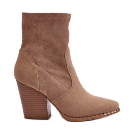 Ankelstøvler Model Sanile A5619-63 Khaki - Step in style beige