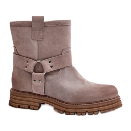 Step in style Støvler Model Lewski 3610 Cappuccino ruskind - Træd med stil beige