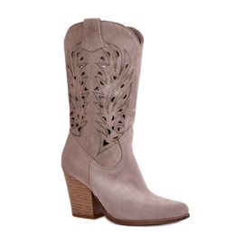 Step in style Støvler Model Lewski 3609 Cappuccino ruskind - Træd med stil beige