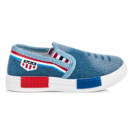 Slip-in sneakers til en pige blå
