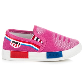 Slip-on sneakers til en pige lyserød