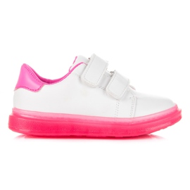 Pink platform sneakers hvid
