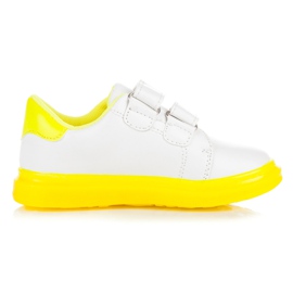 Gule platformsneakers hvid