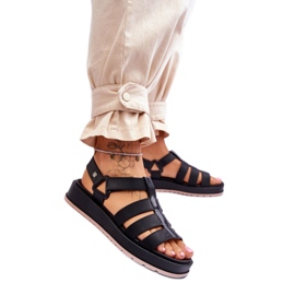 Zaxy Black veganske sandaler sort