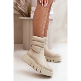 Step in style Støvler Model Zazoo 60512 Lys Beige - Træd med stil