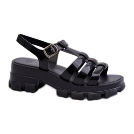 Zaxy Black veganske sandaler sort