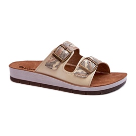 Moderigtige flip-flops fra mærket INBLU beige