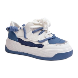 Blå platformssneakers til kvinder