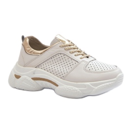 Lette damesneakers Hvid/Guld