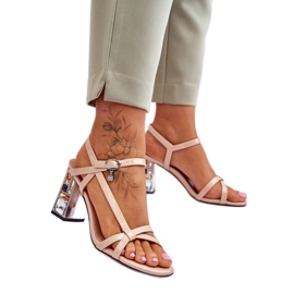 S.Barski Laklædersandaler Model D&amp;A Beige