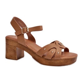 Evento Lette sandaler med tykkere bund, brun