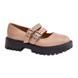 Moderigtige sko med stropper beige