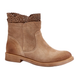 Støvler Model Lewski Beige Ruskind/Snøre