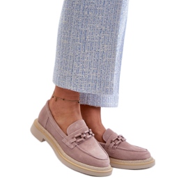 Dirty Pink ruskindsmokkasiner lyserød