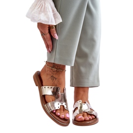 Sandal flip-flops model 40326 guld gylden