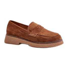 Damemokkasiner lavet af Eco-ruskind C-528, brun