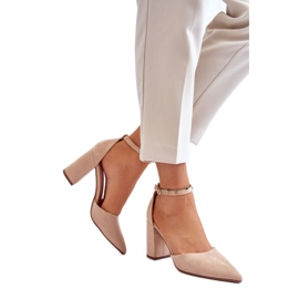 Damepumper lavet af øko-ruskind QA203P, beige