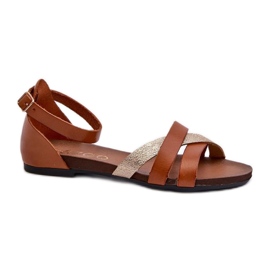 Sandaler med dekorativ rem Zazoo 40225 brun