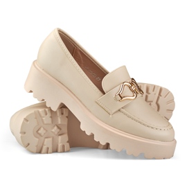 Beige sko med dekoration B2733BE