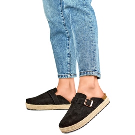 DM802B lukkede flip-flops til kvinder, sorte