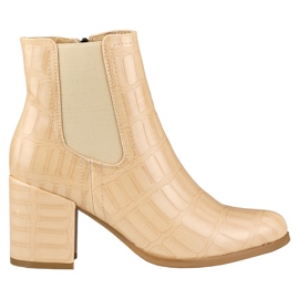 Damestøvler foret med pels 260038BE-XC, beige