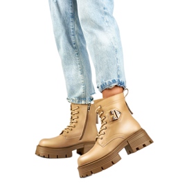 Dame læderstøvler GD-TL55BE, beige