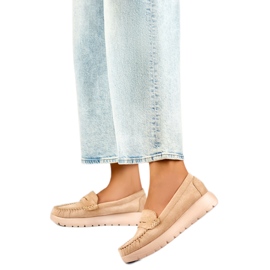 Mokkasiner til kvinder 24-21338BE beige