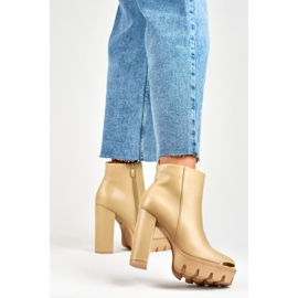 Støvler Model NS313KH Beige - PRIMO