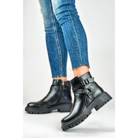 Ankelstøvler Model Aline 250043B-PU Sort - PRIMO