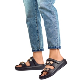 Damesandaler med dekorationer JHC3071B, sort