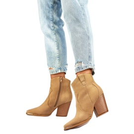 Damestøvler foret med pels A5618-8BE, beige