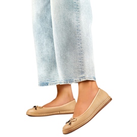Dameballetlejligheder med sløjfe GD-XR392A-BE beige