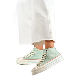 Platform Sneakers til kvinder BL507BL grøn