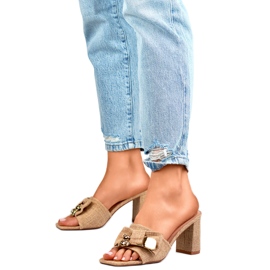 Flip-flops til kvinder med sløjfe 8734NA Beige