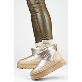 Snestøvler Model J2-38-BR Beige/Guld/Pink - PRIMO